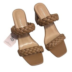 Sincerely Jules Tan Braided Sandals Modern Minimalist Design